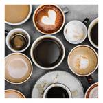 Leinwandbild Kaffee Variety In Coffee Polyester PVC / Fichtenholz - Braun / Beige