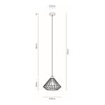 Hanglamp Raquelle II staal - 1 lichtbron
