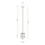 Suspension Netuno V Acier / Pin massif - 1 ampoule