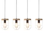 Suspension Netuno VIII Acier / Pin massif - 4 ampoules