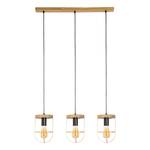 Suspension Netuno X Acier / Pin massif - 3 ampoules