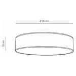 Plafondlamp Nevoa XII textielmix/staal - 4 lichtbronnen