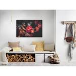 Impression sur toile Romantic Flower Polyester PVC / Épicéa - Rouge / Noir