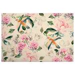 Afbeelding Bloemen Paradise polyester PVC/sparrenhout - Beige/roze