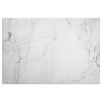 Wandbild White Marble Polyester PVC / Fichtenholz - Weiß / Grau