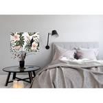 Wandbild Vogel Floral Toucan Polyester PVC / Fichtenholz - Grün / Weiß