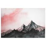 Canvas con montagne Mountain Paint Poliestere PVC / Legno di abete rosso - Rosso