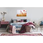 Impression sur toile Flower Meadow Polyester PVC / Épicéa - Rouge / Vert