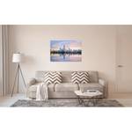 Canvas Skyline NY Poliestere PVC / Legno di abete rosso - Blu