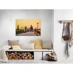 Impression sur toile Charles Bridge Polyester PVC / Épicéa - Jaune / Beige