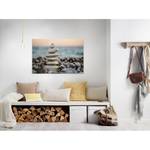 Canvas Stone Beach Poliestere PVC / Legno di abete rosso - Grigio / Blu - Grigio / Blu