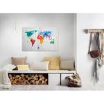 Afbeelding Map Colourful World polyester PVC/sparrenhout - meerdere kleuren/blauw