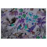 Canvas con uccelli Funky Birds Poliestere PVC / Legno di abete rosso - Viola / Grigio