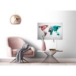 Impression sur toile World Graphic Polyester PVC / Épicéa - Bleu / Rouge