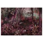 Leinwandbild Jungle Polyester PVC / Fichtenholz - Rot / Pink