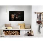 Impression sur toile Lion Wildlife Polyester PVC / Épicéa - Noir / Beige