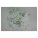 Wandbild Bouquet Polyester PVC / Fichtenholz - Grau / Grün