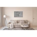 Quadro Bouquet Floral Poliestere PVC / Legno di abete rosso - Grigio