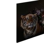 Tableau déco Tigre wildlife Polyester PVC / Épicéa - Noir / Orange