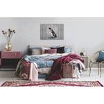 Quadro con pinguino Born To Be Wild Poliestere PVC / Legno di abete rosso - Grigio / Nero