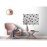 Afbeelding Bloemen Terrazzo polyester PVC/sparrenhout - grijs/zwart