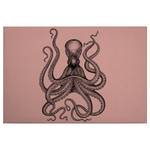 Impression sur toile Octopus Jules Polyester PVC / Épicéa - Rose vieilli / Gris