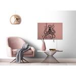 Impression sur toile Octopus Jules Polyester PVC / Épicéa - Rose vieilli / Gris