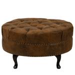 Gestoffeerde hocker Dale Microvezel Goda: Cognac