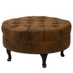 Gestoffeerde hocker Dale Microvezel Goda: Cognac