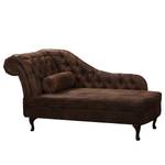 Chaise longue Dale Microvezel Goda: Bizonbruin - Armleuning vooraanzicht links