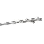 Gordijnroede op maat Cap IV (2-rails) aluminium - Roestvrij staal - Breedte: 220 cm