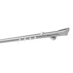 Gordijnroede op maat Rag IV (2-rails) aluminium - Roestvrij staal - Breedte: 190 cm
