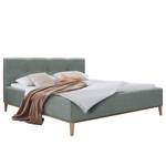 Gestoffeerd bed Kaarina Geweven stof Mavie: Mint - 160 x 200cm