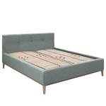 Gestoffeerd bed Kaarina Geweven stof Mavie: Mint - 160 x 200cm