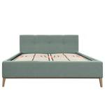 Gestoffeerd bed Kaarina Geweven stof Mavie: Mint - 200 x 200cm