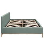 Gestoffeerd bed Kaarina Geweven stof Mavie: Mint - 200 x 200cm