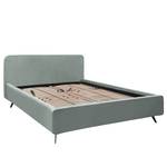 Gestoffeerd bed KARELIA Geweven stof Mavie: Mint - 140 x 200cm - Met lattenbodem