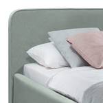 Gestoffeerd bed KARELIA Geweven stof Mavie: Mint - 180 x 200cm - Met lattenbodem