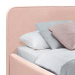 Gestoffeerd bed KARELIA Geweven stof Mavie: Roze - 160 x 200cm - Met lattenbodem