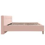 Gestoffeerd bed Woodlake I Geweven stof Mavie: Roze - 200 x 200cm