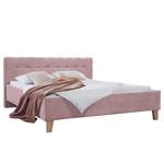 Lit capitonné Woodlake II Velours Ravi: Mauve - 180 x 200cm - Avec espace de rangement