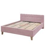 Lit capitonné Woodlake II Velours Ravi: Mauve - 180 x 200cm - Avec espace de rangement