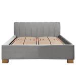 Gestoffeerd bed Larisa Geweven stof Mavie: Grijs - 160 x 200cm