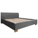 Gestoffeerd bed Larisa Geweven stof Mavie: Basalt - 200 x 200cm