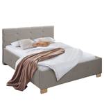 Gestoffeerd bed Atessio Structuurstof Ronya: Donkergrijs - 160 x 200cm