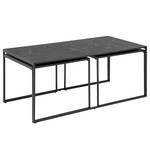 Tables gigognes Zap I (lot de 3) Imitation marbre noir / Noir