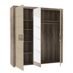 Draaideurkast Tandel Beige - Bruin - Plaatmateriaal - 203 x 219 x 60 cm