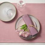 Chemin de table Arizona Polyester / Lin - Rose foncé