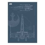 Wandbild X-Wing Wars Blueprint Star