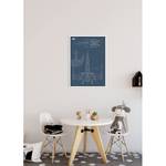 Wandbild Star Wars Blueprint X-Wing Mehrfarbig - Papier - 50 cm x 70 cm